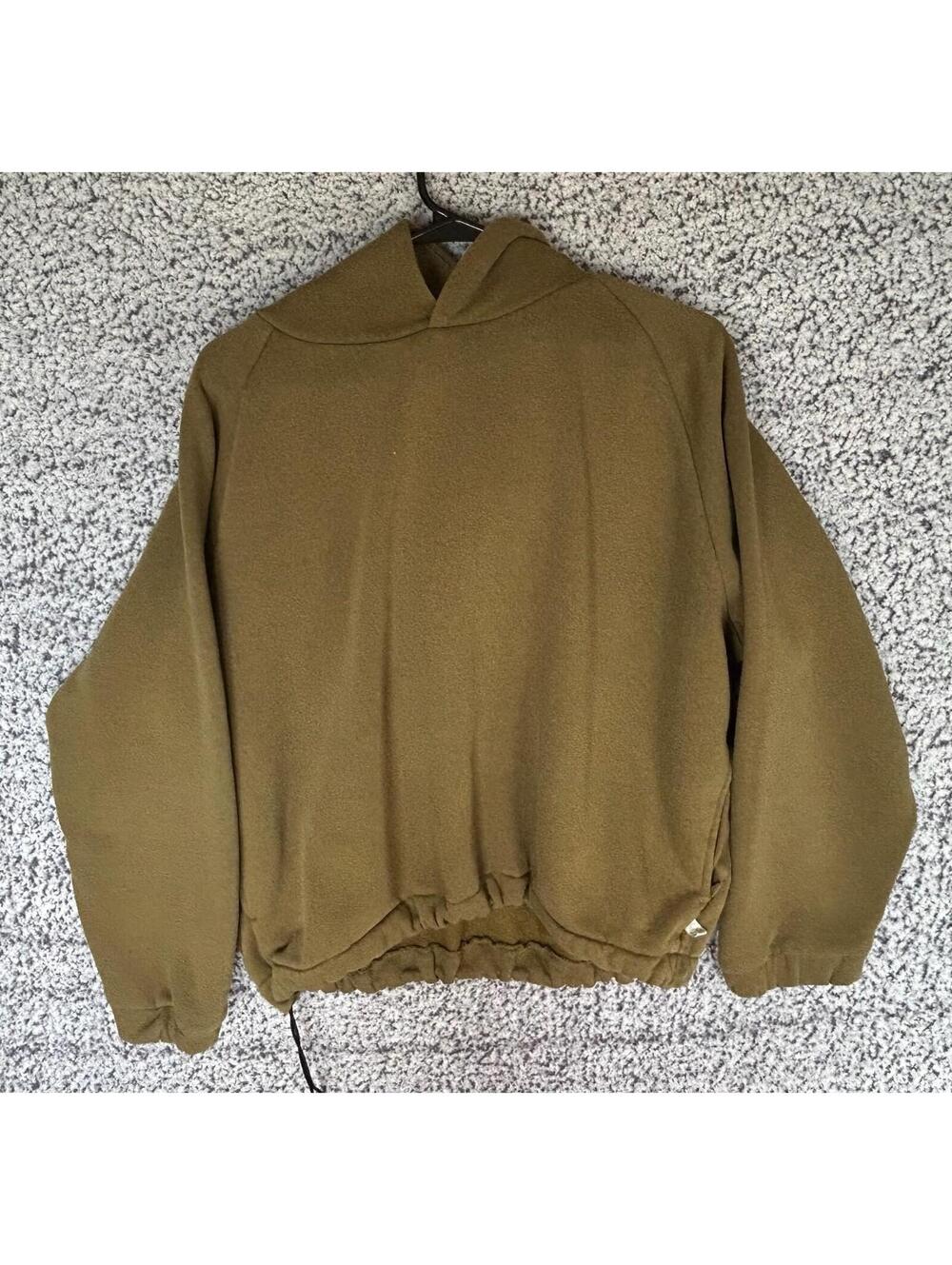 STANDARD CLOTH Free Throw Boxy Raglan Hoodie Sweatshirt Mens Medium Olive